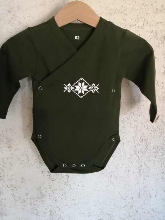 Tumši zaļš bodijs ar Auseklīti Izpārdots